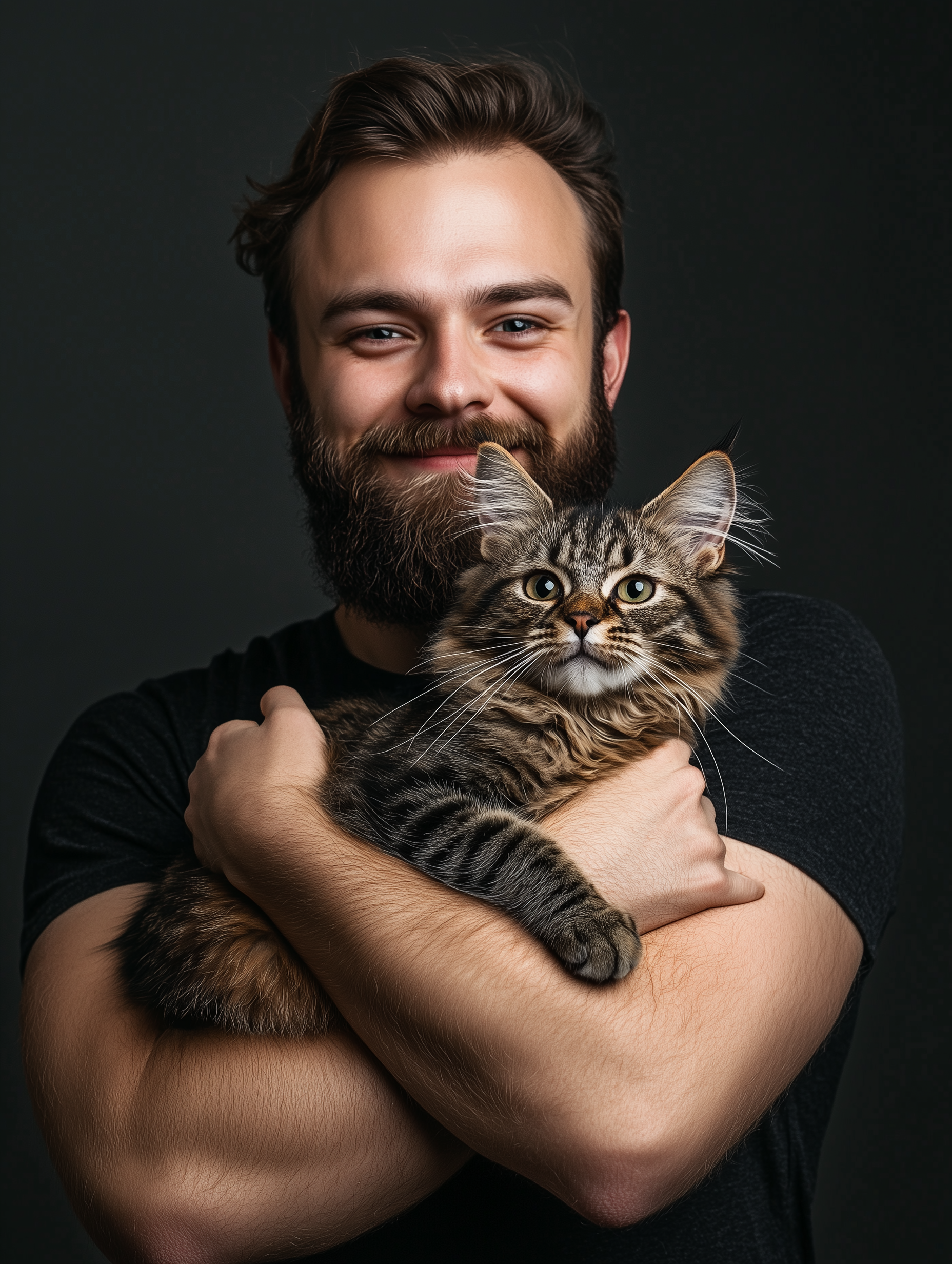 Man with cat